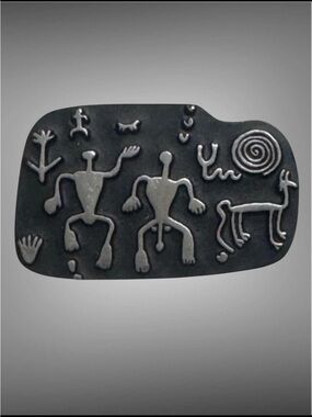 VINTAGE URBAN FETISHES PETROGLYPHS BROOCH